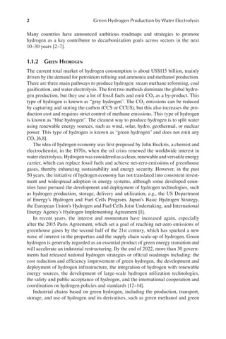 Green Hydrogen Production By Water Electrolysis Junbo Hou Min Yang | PDF