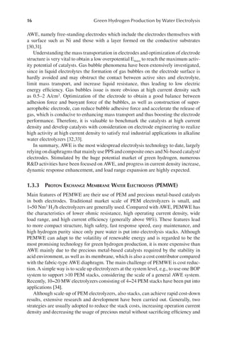 Green Hydrogen Production By Water Electrolysis Junbo Hou Min Yang | PDF