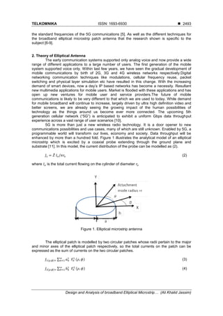 Design and Analysis of Broadband Elliptical Microstrip Patch Antenna ...