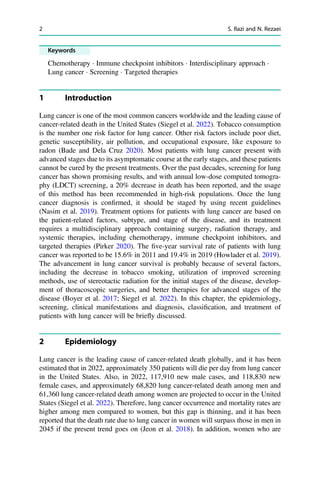 Lung Cancer Pathophysiology An Interdisciplinary Approach Nima Rezaei | PDF