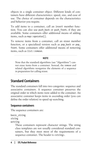 Henry Lischner Stl Pocket Reference Containers Iterators And Algorithms Ray Lischner | PDF
