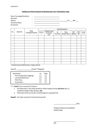 Contoh Form Dbd formulir-pe-dbd | PDF