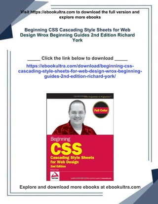 Beginning CSS Cascading Style Sheets for Web Design Wrox Beginning ...
