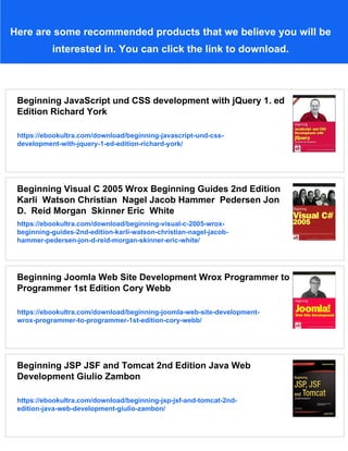 Beginning CSS Cascading Style Sheets for Web Design Wrox Beginning ...
