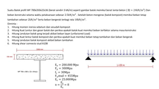 menghitung Momen Ultimate baja komposit | PPTX