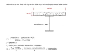 menghitung Momen Ultimate baja komposit | PPTX