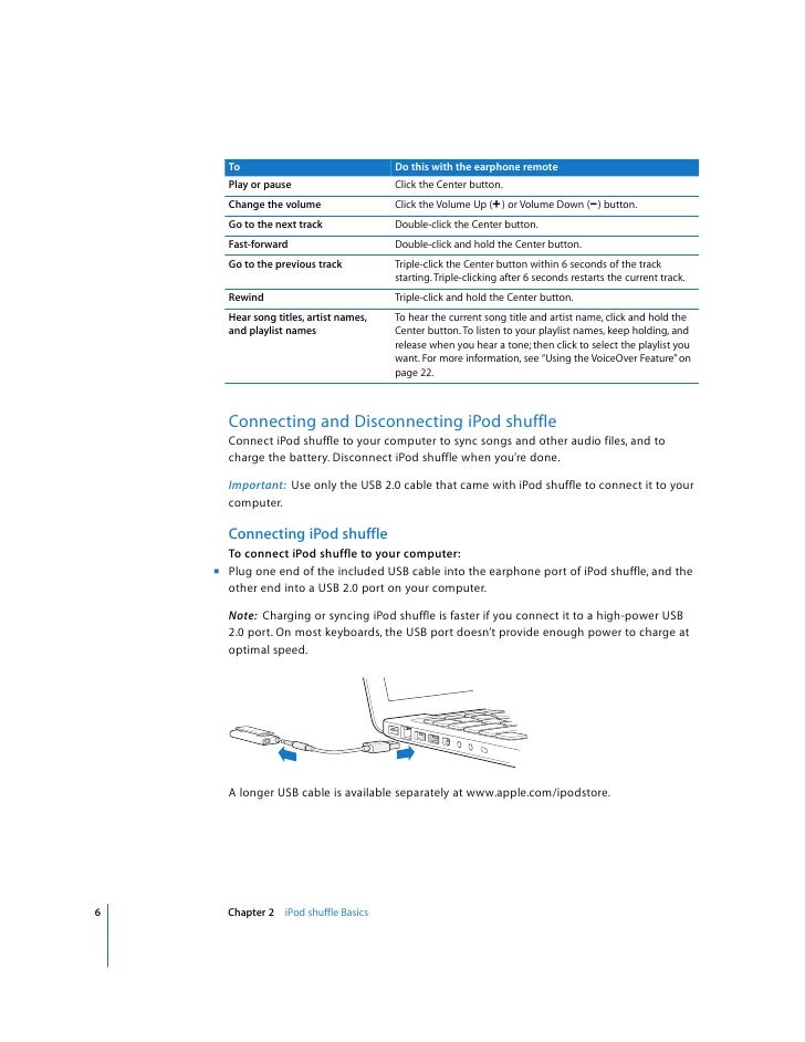 iPod Shuffle 3rd Gen User Guide