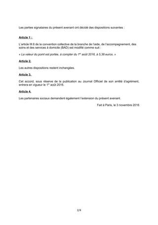 Les parties signataires du présent avenant ont décidé des dispositions suivantes :
Article 1 :
L’article III.6 de la conve...