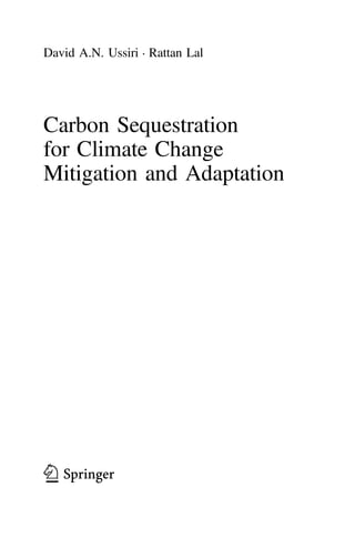 Carbon Sequestration For Climate Change Mitigation And Adaptation 1st ...