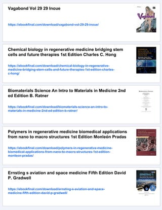 Biomaterials and Regenerative Medicine Ma P. (Ed.) | PDF