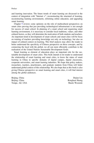 Smart Learning In Smart Cities 1st Edition Dejian Liu Ronghuai Huang | PDF