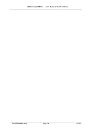 Méthodologie Merise - Cours du cycle B du Cnam.doc
______________________________________________________________________________




___________________________________________________________________
  DI GALLO Frédéric                 Page 74                          15/07/01
 