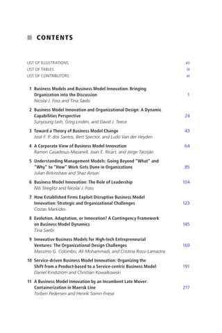 Business Model Innovation The Organizational Dimension First Edition ...
