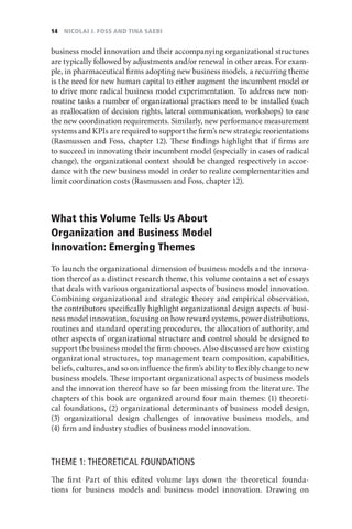 Business Model Innovation The Organizational Dimension First Edition ...