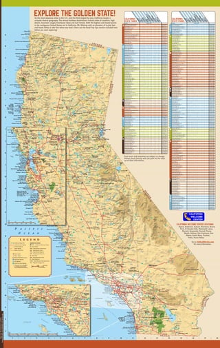 CALIFORN
IA
ARIZON
A
N
E
V
A
D
A
C
A
LIFO
R
N
IA
O R E G O NC A L I F O R N I A
CALIFORNIANEVADA
U S A
M E X I C O
Arcata Bay
Bodega Bay
Drakes
Bay
Humboldt Bay
Monterey
Bay
Santa Monica Bay
San Pedro
Bay
O u t e r
S a n t a
B a r b
a
r a
C
h
a
n
n
e
l
Estero Bay
Half
Moon
Bay
San Pablo
Bay
San
Francisco
Bay
Big Lagoon
Tomales
Bay
Suisun Bay
S a n t a B a r b a r a C h a n n e l
S a n
P e
d
r o
C
h
a
n
n
e
l
KlamathRiverRussianR
.
Owens
River
Colorado
K i n
gs
River
K
e r n
R i v e r
M e r c e d R i v e r
K l a
math
R i v e r
Trinit
y
R i v
er
S m i t h R i v e r
RedwoodCreek
Mad
R
iver
MadRi
v e
r
Eel
River
Ma
ttole
R i ve
r
San
JoaquinRive
r
C al a v er
a
s R iv e r
Salinas
Riv
e
r
C a
l
ifornia
A
q
ueduct
C
oachella
Canal
R
i v e
r
Sal
monRiv
e r
North
Fork
South
Fork
ShastaRiver
Pit
Riv e r
M o k e l umn e R i
ver
Cosum nes Ri
v
er
SanJoa
q
ui
n
R i v e r
Stanisla u s R iver Tuo l u m n e R i v e r
S i s q u oc R i v er
N
ew
R i v
er
M
cClo
ud
River
KernR
i v e r
SouthFork
KernRiver
Noy
o
R ive r
S a n
J
oa q u
in
River
M e rc e d
R i v e r
S.ForkEelRiv
er
S m i t
h
River
S
F
or
k
Scott River
Sa
cramentoRiver
Sacram
en
to
River
N
ort
h
Fo
rk
F
eat
he
r
R
iver
M
id d le
Fork Fe at her Ri v er
Santa Maria
Riv
er
A m er i can R ive r
Bea
r
R
i v e r
Tu o l u m n e R .
Sa n t a
Y
ne z R .
Yuba River
B ig Ri
ver
Cow
Head
Lake
(dry)
June
Lake
Anderson
Lake
Bridgeport Res.
Clair
Engle
Lake
Harry L..
Englebright
Lake
Iron
Gate
Res.
Jackson
Meadows Res.
McCoy
Flat Res.
New
Melones
Lake
Salt Spring
Valley Res.
Lake
Shastina
Stampede Res.
Tinemaha Res.
Coyote
Lake
Los Banos
Creek Res.
Pardee
Res.
Lake
Eleanor
Hetch Hetchy
Res.
Mammoth
Pool Res.
Lake
Thomas A.
Edison
Crowley
Lake
Mono
Lake
Camanche
Res.
Don Pedro
Res.
Cherry
Lake
New
Hogan
Res.
Farmington
Res.
Lake
McClure
Turlock
Lake
Lake
Berryessa
Millerton
Lake
Pine Flat
Res.
Shaver
Lake
Deep Springs
LakeCourtright
Res.
Wishon
Res.
Haiwee
Res.
Owens
Lake
Bed
Lake
Success
Lake
Kaweah
Tulare
Lake
Bed
Lake
Nacimiento
Lake
San Antonio
Isabella
Lake
China Lake
(dry)
Searles Lake
(dry)
Koehn
Dry Lake
Cuddeback
Lake
Harper
Lake
Soda
Lake
BuenaVista
Lake Bed
San Luis Obispo Bay
Twitchell
Res.
Coyote
Dry Lake
Soda
Dry
Lake
Salton
Sea
Bouquet
Res.
Castaic
Lake
Lake
Piru
Lake
Mathews
Lake
Elsinore
Bristol
Lake
Cadiz
Lake
Danby
Lake
Palen Dry Lake
Emerson
Lake
Lavic Lake
Rogers
Dry Lake
Lucerne
Lake
Deadman
Lake
Mission Bay
Lake Earl
Shasta
Lake
Ruth
Lake
Black Butte
Lake
Stony
Gorge
Res.
Lake
Pillsbury
East Park
Res.
Lake
Oroville
Bucks
Lake
Lake
Davis
Eagle
Lake
Horse
Lake
Moon Lake
Lower
Alkali
Lake
Upper
Alkali
Lake
Big Sage
Res.
Goose
Lake
Clear Lake Res.
Tule
Lake
Copco
Lake
Lower
Klamath
Lake
Meiss
Lake
Big Lake
Middle
Alkali
Lake
Mountain
Meadows
Res.
Honey Lake
(dry)
Lake
Almanor
Frenchman
Lake
Boca
Res.
Lake
Tahoe
French Meadows
Res.
Lake
Mendocino
Hell Hole
Res.
Lake
Henshaw
El Capitan
Lake
SanVicente
Lake
Lake
Sonoma
Clear
Lake
Folsom
Lake
Big Bear Lake
Silverwood
Lake
Lake
Arrowhead
Lake
Britton
Indian
Valley
Res.
Bass
Lake
Tulloch Res
Eastman
Lake
Calaveras Res.
Lake
Havasu
Pyramid
Lake
ButtValley
Res.
Lake
Cachuma
Perris
Res.
Mesquite
Dry Lake
Ivanpah
Dry Lake
Dyke
Lake
P A C I F I C
O C E A N
PacificCrest
Trail
Pacific
CrestTrail
Pacific
C
restTrail
PacificCrest
T
rail
Paso Robles
Laguna Beach
Linden
Copperopolis
Amador City
Coloma Pollock
Pines
Plymouth
Sutter Creek
Mokelumne Hill
Lockeford
Arnold
Pioneer
Camino
Pine
Grove
Lodi
Sierra City
Paradise
Blairsden
Portola
Graeagle
Alta
Berry Creek
Thermalito
Palermo
Oroville Downieville
Shingletown
Los Molinos
Vina
Corning
Orland Nord
Mineral
Manton
Paynes
Creek
Glenn
Lucerne
Clearlake
Maxwell
Arbuckle
Williams
Princeton
Gridley
Biggs
Live Oak
Durham
Middletown
Dunnigan
Clearlake Oaks
Butte
City
Hamilton City
Alder
Springs
Cloverdale
Geyserville
Cobb
Calpella
Willits
Laytonville
Philo
Hopland
Kelseyville
Upper Lake
Ukiah
Lakeport
Westport
Fort Bragg
Caspar
Mendocino
Albion
Elk
Boonville
Point Arena
Cleone
Salyer
Big Bar
Blue Lake
Samoa
Loleta
Fortuna
Rohnerville
Scotia
Bridgeville
Rio Dell
Honeydew
Weott
Miranda
Garberville
Piercy
Leggett
Ferndale
Benbow
Shelter Cove Redway
Phillipsville
Myers Flat
Redcrest
Mad River
Bayside
Arcata
Requa
Klamath
Somes
Bar
Orleans
Orick
Trinidad
McKinleyville
Hoopa
Willow Creek
Forks of
SalmonWeitchpec
Smith River
Gasquet
Happy
Camp
Scott Bar
Klamath
River
Hornbrook
Hilt
Fort Jones
Grenada
Montague
Etna Gazelle
Weed
Mt Shasta
Callahan
Greenview
Edgewood
Horse
Creek
Yreka CWC Macdoel
Mount
Hebron
Tulelake
Bray
Newell
Cedarville
Fort
Bidwell
Willow
Ranch
Alturas
Janesville
Ravendale
Likely
Johnstonville
Susanville
Pondosa
McArthur
Nubieber
Bieber
Lookout
Adin
Burney
Chester
Westwood
Bartle
Fall River
Mills
Hat Creek
Old Station
Weaverville
Elk Creek
Greenville
Taylorsville
Grass
Valley
Crescent
Mills
Quincy
Nevada City
Kings
Beach
Soda
Springs
Truckee
Sierraville
Loyalton
Calpine
Vinton
Doyle
Tahoe Vista
Beckwourth
Herlong
Sattley
Walker
Bridgeport
Weimar
Applegate
Meeks Bay
Tahoe City
Diamond Springs
Georgetown
West Point
Kyburz
Meyers
Bear Valley
Foresthill
Somerset
Cool
South
Lake Tahoe
Kit Carson
Jackson
San Andreas
Markleeville
Auburn
Marysville
Olivehurst
Wheatland
Lincoln
Newcastle
Rocklin
Ione
Roseville
El Dorado
HillsCWC
Meadow Vista
Loomis
Knights
Ferry
French Camp
Riverbank
Escalon
Lathrop
Ripon
Empire
Winton
Waterford
Livingston
Atwater
Newman
Gustine
Oakdale
Ceres
Patterson
Jamestown
Keyes
Manteca
Turlock
Angels Camp
Snelling
Planada
Catheys Valley
Wawona
El Portal
Tuolumne
Coulterville
Groveland
Twain Harte
Hornitos
Coarsegold
Murphys
Mi-Wuk Village
Big Oak Flat
La Grange
Fish Camp
Ahwahnee
Mariposa
Mammoth
Lakes CWC
BentonJune
Lake
Bishop
Big Pine
Raymond
Oakhurst
Fowler
Clovis
Reedley
Cedar Grove
Wilsonia
Huntington
Lake
Shaver
Lake
Sanger
Auberry
North
Fork
Friant
Chowchilla
Le Grand
Dos Palos
Firebaugh
Mendota
Kerman
San Joaquin
Easton
Los Banos
Volta
Madera
Carmel
Valley
Coalinga
San Miguel
Templeton
Soledad
Greenfield
Cambria
San Simeon
Cayucos
Jolon
Atascadero
Selma
Huron
Kettleman
City
Stratford
Lemoore
Pixley
Corcoran
Tipton
Kingsburg
Laton
Avenal
Lost
Hills
Shandon
Shafter
Wasco
Alpaugh
Tulare
Dinuba
Hanford Three Rivers
Cutler
Springville
Woodlake
Lemon Cove
Exeter
Farmersville
Lindsay
Terra Bella
Richgrove
McFarland
Strathmore
Bodfish
Lake Isabella Weldon
Kernville
Earlimart
Havilah
Plainview
Poplar
Woodville
Delano
Giant Forest
Village
Ivanhoe
Lone
Pine
Keeler
Ridgecrest
Inyokern
Trona
Olancha
China Lake
Stovepipe
Wells
Death
Valley
Junction
Shoshone
Tecopa
Furnace
Creek
Needles
Essex
Amboy
Ludlow
Hinkley
Apple Valley
Newberry Springs
Yermo
Daggett
Barstow
Victorville
Pearblossom
Rosamond
Oro
Grande
Adelanto
Boron
Johannesburg
Mojave
Edwards Air Force Base
California City
Hesperia
Gorman
Frazier Park
Ojai
Fillmore Santa
Clarita
TehachapiMettler
Arvin
Lamont
Oildale
Greenfield
Grapevine
East Bakersfield
Rosedale
Nipomo
Los Alamos
Los Olivos
Santa Ynez
Solvang
Buellton
Goleta
Taft
Ford
City
Montecito
Carpinteria
New
Cuyama
McKittrick
Maricopa
Buttonwillow
Santa Margarita
Arroyo Grande
Isla Vista
Orcutt
Morro Bay
Pismo Beach
Avila Beach
Grover Beach
Los Osos
Guadalupe
Lompoc
Port Hueneme
Moorpark
Camarillo
Thousand Oaks
Santa
Paula
Simi
Valley
Valencia
Wrightwood
Sylmar
Santa Monica
Laguna Niguel
Dana Point
San Clemente
Norco
Corona
San Juan
Capistrano
Pomona
Ontario
Mission
Viejo
Fontana
Colton Yucca
Valley
Joshua
Tree
Lucerne
Valley
Big Bear City
Big Bear
Lake
Pala
Fallbrook
Temecula
HemetLake
Elsinore
Perris
Murrieta
Beaumont
San Jacinto
Redlands
Banning
Idyllwild
Palm Desert
Thousand Palms
Desert Hot
Springs
Cathedral City
Moreno Valley
Pauma
Valley
La Quinta
Indian
Wells
Rancho Mirage
Lake
Arrowhead
Twentynine
Palms
Desert Center
Coachella
Thermal
Mecca
Palo Verde
Ripley
Blythe
Earp
Vidal
Holtville
Westmorland
Calipatria
Imperial
Mt Laguna
Salton City
Ocotillo
Borrego
Springs
Pine Valley
Ocotillo Wells
Brawley
Heber
Dulzura
Julian
Santee
Poway
Ramona
Valley
Center
Bonsall
Aguanga
Del Mar
Encinitas
El Cajon
Solana Beach
La Jolla
Warner
Springs
Rancho
Bernardo
Carlsbad Vista
Chula Vista
Imperial Beach
National CityCoronado
Oceanside
Landers
Chino
Stonyford
Avalon
Quartz Hill
Acton
Laguna
Hills
Claremont
San
Marcos
Irvine
Covelo
Willows
Crescent City
Helena
Sawyers
Bar
Trinity
Center
Hayfork
Platina
Colusa
Sutter
Colfax
Dorris
Dunsmuir
McCloud
Castella
Red Bluff
Gualala
Placerville
Valley
Springs
O'Neals
Lee Vining
Yosemite Village
Sonora
Baker
Independence
Big Sur
Pinecrest
Sea Ranch
Canby
Palo Cedro
Junction City
Coffee
Creek
Lakehead
Shasta Lake
Anderson
Cottonwood
Lewiston
Malibu
San Fernando
Whittier
Fullerton
Costa Mesa
Azusa
Torrance
Compton
Manhattan Beach
Hermosa Beach
Redondo Beach
Rancho Palos Verdes
Orange
Anaheim
El Monte
West
Covina
Venice
Seal
Beach
Bellflower
Santa Ana
Newport Beach
Huntington Beach
Pasadena
Burbank
Glendale
San Pedro
Hollywood
El Segundo
Porterville
Enterprise
Strawberry
Long Barn
Comptche
Allensworth
Talmadge
Larkspur
Mill Valley Tiburon
Pinole
Alameda
San
Leandro
Lafayette
Danville
Pittsburg
El Cerrito
Benicia
Pacifica South San
Francisco
San Rafael
Petaluma
Richmond
Vallejo
Hayward
Cupertino
Palo Alto
Saratoga
Mountain View
Pescadero
San Gregorio
Half Moon Bay
San Mateo
Daly City
Novato
Bodega Bay
Jenner
Guerneville
Calistoga
St Helena
Windsor
Inverness
Yountville
Sebastopol
Bodega
Sonoma
Cotati
Glen
Ellen
Healdsburg
Olema
Boulder Creek
Scotts ValleyBen Lomond
Aptos
Davenport
Felton
Capitola
Pt Reyes Station
Rohnert
Park
Byron
Concord
Antioch
Walnut Creek
San Ramon
Livermore
Fremont
Pleasanton
Santa Clara
Milpitas
Los Gatos
Hollister
Gilroy
Morgan
Hill
Prunedale
San Juan
Bautista
Watsonville
Castroville
Marina
Seaside
Carmel
Pacific Grove
Gonzales
Brentwood
Isleton
Suisun
City
Dixon
Walnut Grove
Courtland
Rio Vista
Locke
Winters
Davis
Woodland
Galt
Elk Grove
Citrus
Heights
Florin
Esparto
Vacaville
Seiad
Valley
Eureka
Redding
Chico
Yuba City
Santa
Rosa
Fairfield
Napa
Berkeley
StocktonSan Francisco Oakland
Modesto
San Jose
Santa Cruz
Redwood City
Sunnyvale
Monterey
Salinas
Merced
Fresno
Visalia
San Luis Obispo
Santa Maria
Bakersfield
Santa
Barbara
Ventura
Oxnard
Long Beach
Lancaster
Palmdale
Los
Angeles
San Bernardino
Riverside
Indio
Palm
Springs
El Centro
San
Diego
Escondido
Sacramento
Farallon
Islands
San Clemente Island
San Miguel
Island
San Nicolas Island
Santa
Rosa
Island
Santa Cruz
Island
Santa Catalina
Island
Anacapa
Island
Santa Barbara Island
Lowest elevation
in U.S.A. (-282 ft.)
Mt.Whitney
Highest elevation
in continental
U.S.A. (14494 ft.)
101
119
58
5
101
33
1
1
166
1
229
58
33 119
33
166
101
5
5
33
101 199
5
96 3
3
139
299
299
299
139
395
36
139
32
70
89
70
70
89
89
36
99
89
89299299
36
273
44
44
5
97
395
299
299
3
36
101
5
99
20
20
20
1
1
175101
128
29
29
80
89
89
50
267
89
395
108
88
4
49
4
4
26
88
49
50
16
99
99
49
49
80
65
20
16
128
128
121
505
128
116
1
121
680
29
37
12
880
680
280 101
1
580
580
205
12
5
99
395
168
395
190
127
178
178
190
127
15
395
136
190
178
14
58
99
155
178
99
120
108
132
140
140
12049
17
152 152
5
33
33
152
180
145
198
41
41
41
41
41
46
46
46
46
198
198
180
63
245
168
190
137
43
99
223
65
118
1
14
58
58
395
395
15
40
247
15
15
5
10
247
86
371
40
95
95
95
8
79
76
79
78
78
67
8
805
60
91
57
605110
405
210
62
62
177
10
1
116
162
35
84
146
68
49
78
74
243
111
18
138
14
23
23
118
710
405
10
22
101
126
150
70
174
45
96
49
193
182
270
167
120
1212
104
162
253
175
191
162
162
168
59
140
9
18
18
138
38
39
2
166
135
150
33
33
145
145
180
195
86
111
115
75
78
94
215
79
79
105
269
62
227
111
178
154
24
(Closed
inwinter)
215
120
84
92
85
15
10
52
130
246
138
5
5
11186
15
101
6
210
58
395
129
80
132
210
60
(Closed in
w
inter)
(Closed in winter)
Cabrillo National Monument
Whiskeytown-
Shasta-trinity
National
Recreation
Area
Lassen Volcanic
Nat'l Park
Nat'l Rec Area
Golden Gate
Devils Postpile
Nat'l Monument
Yosemite
Sequoia National Park
Valley
Death
Park
National
Joshua Tree
National Park
Santa Monica
Mtns NRA
Lava
Beds
Nat’l
Monument
Mojave
Kings Canyon
National
Park
National
Park
National
Preserve
Point Reyes
National Seashore
Channel Islands National Park
Redwood
National
Park
Pelican SB
Tolowa Dunes SP
Jedediah Smith Redwoods
SP
Del Norte Coast Redwoods SP
Prairie Creek Redwoods SP
Humboldt Lagoons SP
Harry A. Merlo SRA
Patrick's Point SP
Trinidad SB
Little River SB
Azalea
SNR
Fort Humboldt SHP
Grizzly Creek
Redwoods SP
Benbow Lake SRA
Richardson Grove SP
Sinkyone Wilderness SP
Standish-Hickey SRA
Smithe Redwoods SNR
Westport-Union Landing SB
Admiral William
Standley SRA
MacKerricher SP
Jug Handle
SNR
Caspar
Headlands
SB & SNR
Russian Gulch SP
Mendocino
Headlands
SP
Van Damme
SP
Mendocino Woodlands SP
Greenwood SB
Montgomery
Woods SNR
Navarro River
Redwoods SP
Manchester SP
Hendy Woods SP
Schooner Gulch SB
Mailliard
Redwoods
SNR
Clear
Lake SP
Anderson Marsh SHP
Colusa-Sacramento River
SRA
Clay Pit SVRA
Lake Oroville SRA
Bidwell
Mansion SHP
Bidwell-Sacramento
River SP
Woodson Bridge SRA
William B.
Ide Adobe
SHP
Shasta SHP
Weaverville Joss House
SHP
Castle Crags SP
McArthur-Burney Falls
Memorial SP
Ahjumawi Lava Springs SP
Plumas-Eureka
SP
Malakoff Diggins SHP
South Yuba River SP
Empire Mine
SHP Donner Memorial
SP
Kings Beach SRA
Burton Creek SP
Tahoe SRA
Ed Z’berg
Sugar Pine
Point SP
D. L. Bliss SP
Emerald Bay SP
Washoe
Meadows SP Lake Valley SRA
Auburn SRA
Folsom
Lake SRA
Folsom
Powerhouse
SHP Prairie
City SVRA
Marshall Gold
Discovery SHP
Indian Grinding
Rock SHP
Calaveras
Big Trees SP
Columbia
SHP
Railtown
1897 SHP
McConnell
SRA
Turlock
Lake SRA
George J.
Hatfield
SRA
Great Valley
Grasslands
SP
Point Sur SHP
Andrew Molera SP
Wassama Round House SHP
Millerton
Lake SRA
Mono Lake Tufa SNR
Bodie
SHP
Pfeiffer
Big Sur SP
Julia Pfeiffer Burns SP
Limekiln SP
Hearst Castle® SHM
Hearst San Simeon SP
Cayucos SB
Harmony Headlands SP
Morro Strand SB
Morro Bay SP
Montaña de Oro SP
Pismo SB
Oceano Dunes SVRA
Point Sal SB
Fort Tejon SHP
Tule Elk SNR
Tomo-Kahni
Village Site
San Pasqual Battlefield SHP
Cuyamaca Rancho SP
Anza-Borrego
Desert SP®
Ocotillo Wells SVRA
Salton Sea SRA
Mount
San Jacinto
SP
Picacho SRA
Providence Mountains SRA
Red Rock Canyon SP
Colonel Allensworth SHP
Palomar
Mountain
SP
Los Osos Oaks SNR
Garrapata SP
Humboldt
Redwoods
SP
Grover
Hot Springs
SP
Point Cabrillo
Light Station
SHP
Estero Bluffs SP
California Mining and Mineral Museum
Heber Dunes SVRA
John B. DeWitt Redwoods SNR
Reynolds WC
Refugio SB
La Purísima Mission SHP
Gaviota SP
El Capitán SB
Chumash Painted
Cave SHP
El Presidio de Santa Barbara SHP
Carpinteria SB
Castaic
Lake SRA
Hungry Valley SVRA Antelope Valley
CA Poppy
Reserve SNR
Arthur B. Ripley
Desert Woodland
SP
Saddleback
Butte SP
Antelope Valley
Indian Museum SHP
Carlsbad SB
South Carlsbad SB
Leucadia SB
Moonlight SB
San Elijo SB
Cardiff SB
Torrey Pines SB
Torrey Pines SNR
Old Town San Diego SHP
Silver Strand SB
Border Field SP
www.maps.com
Santa
M
a r g arita
R .
Pacific Crest Trail
Prado
Flood
Control
Basin
Chatsworth
Res.
Morris Res.
Lake
Mathews Perris
Res.
Railroad
Canyon
Res.
San Gabriel Res.
Lake
Elsinore
Santiago
Reservoir
Channel Islands
Nat. Park
Santa Monica
Mountains
NRA
Riverside
Santa Ana
Ventura
Oxnard
Port
Hueneme
Thousand Oaks
Santa
Monica
Manhattan Beach
Hermosa Beach
Redondo Beach
Palos Verdes Estates
Rancho Palos Verdes
San Pedro
Long
Beach
Compton
Huntington Beach
Newport Beach
Costa Mesa
Irvine
Avalon
Orange
Laguna Beach
Dana Point
San Clemente
San Juan
Capistrano
Mission ViejoLaguna
Hills
Laguna Niguel
Fallbrook
Temecula
Murrieta
Lake Elsinore
Sun City
Perris
Santa Paula Fillmore
Camarillo
Moorpark
Simi
Valley
Valencia
Santa Clarita
Newhall
Canyon Country
Sylmar
San Fernando
Van
Nuys
Northridge
Burbank
Canoga
Park
Hollywood
Glendale
Pasadena
El Monte
Azusa
West
Covina
Pomona
Norwalk
Garden Grove
Fullerton
Anaheim
La Habra
Inglewood
Corona
Moreno
Valley
Ontario
Chino
Rancho
Cucamonga
Fontana
Redlands
Claremont
Crestline
Wrightwood
Victorville
Hesperia
Phelan
La Cañada Flintridge
San Bernardino
Calabasas
Malibu
Los Angeles
405
1
101
101
23
118
126
33
14
18
138 15
2
39
15 215
18
138
18
210
118
405
405
5
5
5
101
5
1
1
710
91
91 91
215
215
15
15
74
60
60
10
10
60
605
39
22
83
71
66
1
27
105
110
19
210
Emma Wood SB
San Buenaventura
SB
McGrath SB
Mandalay SB
Point Mugu SP
Leo Carrillo SP
Point Dume SB
Robert H. Meyer Memorial SB
Malibu Lagoon SB
Topanga SP
Santa Susana
Pass SHP
Placerita Canyon
SP
Silverwood
Lake SRA
Chino
Hills SP
California
Citrus
SHP
San Bernardino CWC
Lake Perris
SRA
Bolsa Chica SB
Pío Pico
SHP
Kenneth Hahn SRA
Rio de Los Angeles
State Park SRA
Los Angeles SHP
Will Rogers
SHP
Watts Towers
of Simon Rodia SHP
Dockweiler
SB
Will Rogers SB
Santa Monica SB
Huntington SB
Corona del Mar SB
Crystal Cove SP
Doheny SB
San Clemente SB
San Onofre SB
Los
Encinos
SHPMalibu
Creek SP
San
Pedro Channel
Santa
Barbara
Channel
Anacapa
Island
Santa Barbara Island
Santa
Catalina
Island
Santa Cruz
Island
Bodega Bay
Drakes
Bay
Monterey Bay
San Pablo
Bay
San
Francisco
Bay
Tomales
Bay
San
JoaquinRive
r
Salinas
Riv
e
r
River
Anderson
Lake
Coyote
Lake
Los Banos
Creek Res.
Lake
Berryessa
T h e D e l t a
Calaveras
Res.
San Luis
Res.
Lodi
Middletown
Dunnigan
Geyserville
French
Camp
Lathrop
Ripon
Newman
Gustine
Patterson
Manteca
Volta
Carmel
Valley
San Lucas
King City
Soledad
Greenfield
Big Sur
Mill
Valley
Pinole
Alameda
San
Leandro
Pittsburg
Benicia
Pacifica
San Rafael
Petaluma
Richmond
Vallejo
Hayward
Palo Alto
Saratoga
Mountain
View
SanMateo
CWC
Novato
Bodega Bay
Jenner
Guerneville Calistoga
St Helena
Windsor
Inverness
Sebastopol
Bodega
Sonoma
Glen
Ellen
Healdsburg
Olema
Boulder Creek
Scotts Valley
Ben Lomond
Aptos
Davenport
Pt Reyes Station
Rohnert
Park
Byron
Concord
Antioch
Walnut Creek
Livermore
Fremont
Pleasanton
Santa Clara
Milpitas
Los Gatos
Hollister
Gilroy
Morgan
Hill
Prunedale
San Juan
Bautista
Watsonville
Castroville
Marina
Carmel
Pacific Grove
Gonzales
Brentwood
Tracy
Westley
Isleton
Suisun
City
Walnut Grove
Rio Vista
Locke
Winters
Davis
Woodland
Galt
Elk
Grove
Esparto
Vacaville
Santa Rosa
Fairfield
Napa
Berkeley
Stockton
San Francisco Oakland
Modesto
San Jose
Santa Cruz
Redwood City
Sunnyvale
Monterey
Salinas
CWC
Sacramento
Farallon
Islands
5
101
33
4
16
99
99
80
113
16
128
128
121
505
128
116
1
121
680
29
37
12
880
680
280 101
1
580
580
205
12
160
5
120
17
152
152
25
1
116
35
84
146
68
12
104
9
84
92
85
198
130
129
132
Pinnacles
National
Monument
Point Reyes
National Seashore
Golden Gate
Nat'l Rec Area
Benicia
SRA
Fort Ross
SHP
Sonoma Coast SB
Armstrong
Redwoods SNR
Bothe-Napa Valley SP
Bale Grist Mill SHP
Annadel
SP
Sugarloaf
Ridge SP
Petaluma
Adobe SHP
Marconi Conference Center
SHP
Sonoma SHP
Olompali
SHP
Samuel P. Taylor SP
China
Camp SP Benicia
Capitol
SHP
Woodland
Opera
House
SHP
Sutter's
Fort
SHP
California State
Capitol Museum
Old Sacramento SHP
Governor's
Mansion
SHP
Delta Meadows
Brannan
Island SRA
Franks
Tract SRA
Angel Island SP
Bethany
Reservoir
SRA
Caswell
Memorial
SP
Mount
Diablo
SP
Robert W Crown
Memorial SBCandlestick Point SRA
Thornton SB
San Bruno Mountain SP
Pacifica SB
Gray Whale Cove SB
Montara SB
Point Montara Light Station
Burleigh H. Murray Ranch
Half Moon Bay SB
San Gregorio SB
Pomponio SB
Pescadero SB
Bean Hollow SB
Pigeon Point Light Station Castle
Rock SPAño Nuevo SP
Big Basin Redwoods SP
Butano
SP
Portola
Redwoods SP
Henry Cowell Redwoods SP
Wilder Ranch SP
Lake
Del Valle
SRA
Henry W. Coe SP
New Brighton SB
Seacliff SB
Manresa SB
Sunset SB
Zmudowski SB
Moss Landing SB
Salinas River SB
The Forest of Nisene Marks SP
Santa Cruz Mission SHP
Natural Bridges SB
Twin Lakes SB
Asilomar SB & Conference Grounds®
San Luis
Reservoir
SRA
Pacheco
SP
San Juan
Bautista
SHP
Fremont
Peak SP
Hollister Hills SVRA
Marina SB
Fort Ord Dunes SP
Carmel River SB
Monterey SHP
Monterey
SB
Point Lobos SNR
Leland Stanford
Mansion SHP
California State
Railroad Museum
Robert Louis Stevenson
SP
Austin
Creek
SRA
Kruse Rhododendron
SNR
Salt Point
SP
Jack
London
SHP
State
Indian
Museum
SHP
Carnegie
SVRA
Lighthouse Field SB
Emeryville Crescent SMR* Eastshore State Park SS
Albany SMR*
Tomales Bay SP
Mount Tamalpais SP
Point Sur SHP
Andrew Molera SP
Pfeiffer
Big Sur SP
Julia Pfeiffer Burns SP
Limekiln SP
Garrapata SP
A
B
C
D
E
F
G
H
I
J
K
L
M
N
O
P
Q
R
S
T
U
V
W
X
Y
Z
1 2 3 4 5 6 7 8 9 10 11 12 13 14 15 16 17 18
Anderson CWC
Auburn CWC
Santa Rosa CWC
San Francisco CWC
Oxnard CWC
Truckee
CWC
Merced CWC
Barstow CWC
Yucca Valley CWC
Oceanside CWC
Pismo Beach CWC
Oxnard CWC
Alpine CWC
•Buena Park CWC
California State Park
Limited access highway
Divided Highway
Scenic Byway
Pacific Crest Trail
State capital
Major airport
National Park/Monument
Interstate highway
U.S. highway
California state highway
New park unit unavailable
or limited access; public
use pending park planning.
ABBREVIATIONS
CWC - California Welcome Center
SB - State Beach
SHM - State Historic Monument
SHP - State Historic Park
SMR - State Marine Reserve
SNR - State Natural Reserve
SP - State Park
SRA - State Recreation Area
SS - State Seashore
SVRA - StateVehicular Recreation Area
WC - Wayside Campground
0 25 miles
25 kilometers0
scale
101
33
5
0 mi 25
25 50 70 100 125
50 75
0 km
scale
0 mi 50
0 km
100 150
scale
100 15050 200 250 300
PARKS FACILITIES
Admiral William Standley SRA, G2 • (707) 247-3318
Ahjumawi Lava Springs SP, D7 • • • (530) 335-2777
Albany SMR, K3 • (888) 327-2757
Anderson Marsh SHP, I4 • (707) 279-2267
Andrew Molera SP, P3 • • • • • • (831) 667-2315
Angel Island SP, K2 • • • • • • • • (415) 435-5390
Annadel SP, J2 • • • • (707) 539-3911
Año Nuevo SP, M2 • • • • (650) 879-2025
Antelope Valley CA Poppy Preserve SNR, T10 • • • • (661) 946-6092
Antelope Valley Indian Museum SHP, U10 • • • • (661) 946-3055
Anza-Borrego Desert SP®
, X13 • • • • • • • • • (760) 767-5311
Armstrong Redwoods SNR , I2 • • • • (707) 869-2015
Arthur B. Ripley Desert Woodland SP, T10 • • (661) 946-6092
Asilomar SB & Conference Grounds®
, O3 • • •• • • (831) 646-6440
Auburn SRA , I6 • • • • • (530) 885-4527
Austin Creek SRA, I1 • • (707) 869-9177
Azalea SNR , C2 • (707) 488-2041
Bale Grist Mill SHP, I3 • • •• (707) 942-2236
Bean Hollow SB, M2 • • • • (650) 726-8819
Benbow Lake SRA, F2 • • • • • • • • (707) 923-3238
Benicia Capitol SHP, K3 • • (707) 745-3385
Benicia SRA, K3 • • • • • (707) 648-1911
Bethany Reservoir SRA, L4 • • • • • (209) 532-0150
Bidwell Mansion SHP, G5 • • • • • (530) 895-6144
Bidwell-Sacramento River SP, G5 • • • • • • (530) 342-5185
Big Basin Redwoods SP, M2 • • • • • • • • • • • (831) 338-8860
Bodie SHP, L10 • • • • (760) 647-6445
Bolsa Chica SB, Y5 • • • • • • • • • (714) 846-3460
Border Field SP, Z11 • • • • • (619) 575-3613
Bothe-Napa Valley SP, I3 • • • • • • • (707) 942-4575
Brannan Island SRA, K4 • • • • • • • • • • • (916) 777-6671
Burleigh H. Murray Ranch, L2 • • (650) 726-8819
Burton Creek SP, I8 (530) 525-7232
Butano SP, M2 • • • • (650) 879-2040
Calaveras Big Trees SP, K7 • • • • • • • • (209) 795-2334
California Citrus SHP, X7 • • • • • (951) 780-6222
California State Capitol Museum, J5 • • • • • (916) 324-0333
CaliforniaStateMining&MineralMuseum,M8 • • (209) 742-7625
California State Railroad Museum, J5 • • • • • (916) 445-7387
Candlestick Point SRA, L2 • • • • (415) 671-0145
Cardiff SB, Y11 • • • •
•
(760) 753-5091
Carlsbad SB, X11 • • • (760) 438-3143
Carmel River SB, O3 • • (831) 649-2836
Carnegie SVRA, L4 • • • • • • • (925) 447-9027
Carpinteria SB, U7 • • • • • • • • • (805) 968-1033
Caspar Headlands SB, G1 • (707) 937-5804
Caspar Headlands SNR, G1 (707) 937-5804
Castaic Lake SRA, U9 • • • • • •• • • (661) 257-4050
Castle Crags SP, C5 • • • • • (530) 235-2684
Castle Rock SP, M3 • (408) 867-2952
Caswell Memorial SP, L5 • • • • • • (209) 599-3810
Cayucos SB, R5 • • • (805) 781-5930
China Camp SP, K2 • • • • • • • • • (415) 456-0766
Chino Hills SP, X6 • • •• • • (530) 538-2212
Chumash Painted Cave SHP, T7 (805) 733-3713
Clay Pit SVRA , H6 • • (530) 538-2200
Clear Lake SP , H3 • • • • • • • • • • • • (707) 279-2267
Colonel Allensworth SHP, Q8 • • • • • • • • (661) 849-3433
Columbia SHP, L7 • • • • • • • (209) 588-9128
Colusa-Sacramento River SRA, H5 • • • • • • • (530) 458-4927
Corona del Mar SB, Y5 • • • • • (949) 644-3151
Crystal Cove SP, Y5 • • • • • • • • •• • • • (949) 494-3539
Cuyamaca Rancho SP , Y13 • • • • • • • • • • (760) 765-0755
D.L. Bliss SP, J8 • • • • • • • • • (530) 525-7277
Del Norte Coast Redwoods SP, A2 • • • • • • (707) 465-7335
Delta Meadows, J5 (916) 777-7701
Dockweiler SB, X4 •• • • • (310) 322-7036
Doheny SB, Z6 • • • • • • • • • (949) 496-6172
Donner Memorial SP , I8 • • • • • • • • (530) 582-7892
Eastshore State Park SS, K3 • • • (888) 327-2757
Ed Z’berg Sugar Pine Point SP, I8 • • • • • • • • • (530) 525-7982
El Capitán SB, T6 • • • • • • • (805) 968-1033
El Presidio de Santa Barbara SHP, U7 • • • (805) 965-0093
Emerald Bay SP, J8 • • • • • • • (530) 525-7232
Emeryville Crescent SMR, K3 • • • (888) 327-2757
Emma Wood SB, V1 • • • • • • (805) 968-1033
Empire Mine SHP, I7 • • • • (530) 273-8522
Estero Bluffs SP, R5 • (805) 772-7434
Folsom Lake SRA, J6 • • • • • • • • • • (916) 988-0205
Folsom Powerhouse SHP, J6 • • • (916) 988-0205
Fort Humboldt SHP, D2 • • (707) 445-6567
Fort Ord Dunes SP, O3 • (831) 649-2836
Fort Ross SHP, I1 • • • • • • • (707) 847-3286
Fort Tejon SHP, T9 • • • • • • • (661) 248-6692
Franks Tract SRA , K4 (916) 988-0205
Fremont Peak SP, O4 • • • (831) 623-4255
Garrapata SP, P3 • (831) 624-4909
Gaviota SP, T6 • • • • • • • (805) 968-1033
George J. Hatﬁeld SRA, M6 • • • (209) 632-1852
Governor's Mansion SHP, J5 • • (916) 323-3047
Gray Whale Cove SB, L2 •• (650) 726-8819
Great Valley Grasslands SP, M6 • (209) 826-1197
Greenwood SB, H2 • • •• (707) 937-5804
Grizzly Creek Redwoods SP, D2 • • • • • •• (707) 777-3683
Grover Hot Springs SP, J9 • • • • • (530) 694-2248
Half Moon Bay SB, L2 • • • • • • • (650) 726-8819
Harmony Headlands SP, R5 (805) 772-7434
Harry A. Merlo SRA, C2 • (707) 488-2169
Hearst San Simeon SHP,Q5 • • • • • (805) 927-2020
Hearst San Simeon SP, Q5 • • • • • • • (805) 927-2020
Heber Dunes SVRA, Z15 • • (760) 767-5391
Hendy Woods SP, H2 • • • • • • • • •• (707) 895-3141
Henry Cowell Redwoods SP, N3 • • • • • • (831) 335-4598
Henry W. Coe SP, N4 • • • • • • • (408) 779-2728
Hollister Hills SVRA, O4 • • • • • • (831) 637-3874
Humboldt Lagoons SP, C2 • • • •• • (707) 677-3570
Humboldt Redwoods SP, E2 • • • • • • • • • (707) 946-2409
Hungry Valley SVRA, T9 • • • • (661) 248-7007
Huntington SB, Y5 • • • • • • (714) 536-1454
A
B
D
E
F
G
C
H
PICNIC
AREA
RESTROOMSBEACH
RV
ACCESS
CAMP
SITE(S)
VISITOR
CENTER
SHOW
ERSMUSEUM
RV
DUMP
STATION
EQUESTRIAN
CAMP
SITE(S)
RV
SITES
W
/HOOKUPS
FOOD
SERVICE
MARINA/BOATRAMP
CAMP
STORELODGING
RUSTIC
CABINS
CALIFORNIA
STATE PARKS
•
I
J
K
M
S
N
O
T
P
V
W
Z
R
L
CALIFORNIA
STATE PARKS
PARKS FACILITIES
Indian Grinding Rock SHP, K7 • • • • • • •
Jack London SHP, J2 • •
•
• •
Jedediah Smith Redwoods SP, A2 • • • • • • • • • •
John B. Dewitt Redwoods SNR, E2 •
Jug Handle SNR, G2 •
Julia Pfeiffer Burns SP, Q3 • • •
Kenneth Hahn SRA, X4 • • •
Kings Beach SRA, I9 • • •
Kruse Rhododendron SNR, I1 • • •
La Purísima Mission SHP, T6 • • • •
Lake Del Valle SRA, L4 • • • • • • • • • • •
Lake Oroville SRA, H6 • • • • • • • • • • • • •
Lake Perris SRA, X7 • • • • • •• • • • • • •
Lake Valley SRA, J8 • •
Leland Stanford Mansion SHP, J5 • •
Leo Carrillo SP, W2 • • • • • • • • •
Leucadia SB, Y11 • •
Lighthouse Field SB, N3 • •
Limekiln SP, Q3 • • •
Little River SB, C2 •
Los Angeles SHP, W5 •
Los Encinos SHP, W4 • •
Los Osos Oaks SNR, R5
MacKerricher SP, G2 • • • • • • • •
Mailliard Redwoods SNR, I2
Malakoff Diggins SHP, H7 • • • • • • •
Malibu Creek SP, W3 • • • • • • •
Malibu Lagoon SB, W3 • •
Manchester SP, H2 • • •• • •
Mandalay SB, W2 •
Manresa SB, N3 • • • •
Marconi Conference Center SHP, J2 •• ••
Marina SB, O3 • • •
Marshall Gold Discovery SHP, J7 • • • • • •
McArthur-Burney Falls Memorial SP, D6 • • • • • • • • • • •
McConnell SRA, M6 • • • • • •
McGrath SB, W2 • • • • •
Mendocino Headlands SP, G1 •• • • •
Mendocino Woodlands SP, G2 • • • •
Millerton Lake SRA, N8 • • • • • • • • • •
Mono Lake Tufa SNR , L10 • • • •
Montaña de Oro SP, R5 • •• •• •
Montara SB, L2 • • • •
Monterey SB, O3 • •
Monterey SHP, O3 • ••
Montgomery Woods SNR, H2 • •
Moonlight SB, Y11 • • •
Morro Bay SP, R5 • • • • • • • • • •
Morro Strand SB, R5 •• • •
Moss Landing SB, O3 • •
Mount Diablo SP, L4 • • • • • • • •
Mount San Jacinto SP, W13 • • • • • • • •
Mount Tamalpais SP, K2 • • • • • • • •
Natural Bridges SB, N3 • • •
Navarro River Redwoods SP, H2 • • • •
New Brighton SB, N3 • • • • • • • •
Oceano Dunes SVRA, S5 • • • • • • •
Ocotillo Wells SVRA, Y14 • • • • • • •
Old Sacramento SHP, J5 • • • • •
Old Town San Diego SHP, Z11 • • •
Olompali SHP, K2 • • •
Pacheco SP, N5 • • • •
Paciﬁca SB, L2 •• •
Palomar Mountain SP, X12 • • • •
Patrick's Point SP, C2 • • • • • • • • •
Pelican SB, A2 • •
Pescadero SB, M2 • • • •
Petaluma Adobe SHP, J2 • • •
Pfeiffer Big Sur SP, P3 • • • • • • • • • •
Picacho SRA, Z16 • • • • • • • •
Pigeon Point Light Station SHP, M2 •• • •
Pío Pico SHP, X5 •
Pismo SB, S5 • • • • • • • • •
Placerita Canyon SP, V4 • • ••
Plumas-Eureka SP, H7 • • • • • • • •
Point Cabrillo Light Station SHP, G1 • • • •
Point Dume SB, W3 • •
Point Lobos SNR, O3 • • • •
Point Montara Light Station, L2 ••
Point Mugu SP, W2 • • • • • • •
Point Sal SB, S5 •
Point Sur SHP, P3 • •
Pomponio SB, M2 • • • •
Portola Redwoods SP, M3 • • • • • • •
Prairie City SVRA, J6 • • • •
Prairie Creek Redwoods SP, B2 • • • • • • •
Providence Mountains SRA, U15 • • • • • •
Railtown 1897 SHP, L7 • • • • •
Red Rock Canyon SP, S10 • • • • • • •
Refugio SB, T6 • • • • • • •
Reynolds WC, E2
Richardson Grove SP, F2 • • • • • • • •
Rio de Los Angeles State Park SRA, W5 • • • • •
Robert W. Crown Memorial SB, L3 • • • • •
Robert H. Meyer Memorial SB, W3 • •
Robert Louis Stevenson SP, I2
Russian Gulch SP, G2 • • • • • • •
Saddleback Butte SP, U11 • • • • • • • •
Salinas River SB, O3 • •
Salt Point SP, I1 • • • • • • •
Salton Sea SRA, X14 • • • • • • • • • • •
Samuel P. Taylor SP, K2 • • • • • • •
San Bruno Mountain SP, L2 • • •
San Buenaventura SB, V2 • • • •
San Clemente SB, Z6 • • • • • • • • •
San Elijo SB, Y11 • • • • • • • • • •
San Gregorio SB, M2 • • • •
San Juan Bautista SHP, O4 • •
San Luis Reservoir SRA, N5 • • • • • • • • •
San Onofre SB, Z6 • • • • • • • •
San Pasqual Battleﬁeld SHP, Y12 • • • •
Santa Cruz Mission SHP, N3 • • •
Santa Monica SB, X4 • •
Santa Susana Pass SHP, W3 •
Schooner Gulch SB, H2 •
Seacliff SB, N3 • • • • • • • •
Shasta SHP, E5 • • •
Silver Strand SB, Z11 • • • • •
Silverwood Lake SRA, W7 • • • • • • • • • • • • •
Sinkyone Wilderness SP, F2 • • • • • •
Smithe Redwoods SNR, F2 • •
Sonoma Coast SP, J1 • • • • • • • •
Sonoma SHP, J3 • • • •
South Carlsbad SB, Y11 • • • • • • • • • •
South Yuba River SP, H6 • • • • •
Standish-Hickey SRA, F2 • • • • • •
State Indian Museum SHP, J5 • ••
Sugarloaf Ridge SP, J3 • • • • • •
Sunset SB, N3 • • • • • •
Sutter's Fort SHP, J5 • • •
Tahoe SRA, I8 • • •
The Forest of Nisene Marks SP, N3 • • •
Thornton SB, L3
Tolowa Dunes SP, A2 •• • • •
Tomales Bay SP, J1 • • • • •
Tomo-Kahni SHP, S10
Topanga SP, W3 • • • • •
Torrey Pines SB, Y11 • • • •
Torrey Pines SNR, Y11 • • • •
Trinidad SB, C2 • • •
Tule Elk SNR , S8 • • •
Turlock Lake SRA, M7 • • • • • • •
Twin Lakes SB, N3 • •
Van Damme SP, G2 • • • • • • •
Washoe Meadows SP, J8
Wassama Round House SHP, M8 •
Watts Towers of Simon Rodia SHP, X4
Weaverville Joss House SHP, D4 • •
Westport-Union Landing SB, F2 •• • •
Wilder Ranch SP, N3 • • • • •
Will Rogers SB, X4 • • • ••
Will Rogers SHP, W4 • • •
William B. Ide Adobe SHP, F5 • • • • •
Woodland Opera House SHP, I4 •
Woodson Bridge SRA, G5 •• • • •
Zmudowski SB, O3 • •
(209) 296-7488
(707) 938-5216
(707) 465-7335
(707) 445-6547
(707) 937-5804
(831) 667-2315
(323) 298-3660
(530) 583-3074
(707) 847-3221
(805) 733-3713
(510) 562-7275
(530) 538-2219
(530) 538-2219
(530) 525-7232
(916) 324-0575
(310) 457-8143
(760) 633-2740
(831) 429-2850
(805) 434-1996
(707) 488-2041
(213) 620-6152
(818) 784-4849
(805) 772-7434
(707) 964-9112
(707) 937-5804
(530) 265-2740
(818) 880-0367
(818) 880-0363
(707) 882-2463
(805) 968-1033
(831) 761-1795
(415) 663-9020
(831) 649-2836
(530) 622-3470
(530) 335-2777
(209) 394-7755
(805) 968-1033
(707) 937-5804
(707) 937-5755
(559) 822-2332
(760) 647-6331
(805) 528-0513
(650) 726-8819
(831) 649-2836
(831) 649-7118
(707) 937-5804
(760) 633-2740
(805) 772-2560
(805) 772-2560
(831) 649-2836
(925) 837-2525
(951) 659-2607
(415) 388-2070
(831) 423-4609
(707) 937-5804
(831) 464-6330
(805) 773-7170
(760) 767-5391
(916) 445-7387
(619) 220-5422
(415) 892-3383
(209) 826-6283
(650) 738-7381
(760) 742-3462
(707) 677-3570
(707) 465-2145
(650) 879-2170
(707) 762-4871
(831) 667-2315
(760) 996-2963
(650) 879-2120
(562) 695-1217
(805) 473-7220
(818) 880-0350
(530) 836-2380
(707) 937-6122
(310) 457-8143
(831) 624-4909
(707) 937-6122
(310) 457-8143
(805) 733-3713
(831) 625-4419
(650) 879-2170
(650) 948-9098
(707) 488-2039
(707) 465-7347
(760) 928-2586
(209) 984-3953
(661) 946-6092
(805) 968-1033
(707) 445-6547
(707) 247-3318
(323) 276-3015
(510) 562-7275
(818) 880-0363
(707) 942-4575
(707) 937-5804
(661) 946-6092
(831) 649-2836
(707) 847-3221
(760) 393-3052
(415) 488-9897
(650) 363-4020
(805) 968-1033
(949) 492-3156
(760) 753-5091
(650) 726-8819
(831) 623-4881
(209) 826-1197
(949) 492-4872
(760) 737-2201
(831) 425-5849
(818) 880-0363
(818) 784-4849
(707) 937-5804
(831) 685-6442
(530) 243-8194
(619) 435-5184
(760) 389-2281
(707) 986-7711
(707) 247-3318
(707) 875-3483
(707) 938-9560
(760) 438-3143
(530) 432-2546
(707) 925-6482
(916) 324-0971
(707) 833-5712
(831) 763-7062
(916) 445-4422
(530) 583-3074
(831) 763-7062
(831)-335-6318
(707)-465-7335
(415) 669-1140
(661) 946-6092
(310) 455-2465
(858) 755-2063
(858) 755-2063
(707) 677-3570
(661) 764-6881
(209) 874-2056
(831) 427-4868
(707) 937-5804
(530) 525-7232
(209) 742-7625
(213) 847-4646
(530) 623-5284
(707) 937-5804
(831) 423-9703
(310) 305-9503
(310) 454-8212
(530) 529-8599
(530) 666-9617
(530) 839-2112
(831) 649-2836
PICNIC
AREA
RESTROOMSBEACH
RV
ACCESS
CAMP
SITE(S)
VISITOR
CENTER
SHOW
ERSMUSEUM
RV
DUMP
STATION
EQUESTRIAN
CAMP
SITE(S)
RV
SITES
W
/HOOKUPS
FOOD
SERVICE
MARINA/BOATRAMP
CAMP
STORELODGING
RUSTIC
CABINS
As the most populous state in the U.S., and the third largest by area, California boasts a
uniquely diverse geography. The almost limitless destinations include miles of coastline, high
desert, mountain ranges, freshwater lakes and lush forests. Both the highest and lowest points
in the contiguous United States are in California: Mt. Whitney with an elevation of 14,505 feet
and Death Valley at 282 feet below sea level. Check out the Road Trip Tips section included here
before you start exploring!
CALIFORNIA WELCOME CENTER LOCATIONS:
Alpine, Anderson, Auburn, Bartstow, Buena
Park, El Dorado Hills, Mammoth Lakes,
Merced, Oceanside, Oxnard, Pismo
Beach, Salinas, San Francisco, San
Mateo, Santa Rosa, Truckee,
Yreka, Yucca Valley
Go to visitcalifornia.com
for more information.
Park hours and amenities are subject to change.
Always check directly with the park for the most
up-to-date information.
EXPLORE THE GOLDEN STATE!
Wethankoursponsorsfortheirgenerous
supportinproducingthismap.
KEEPITCLEAN:Agarbagebagwillpreventclutterfromaccumulatingatyour
feet.Keepwipesandpapertowelshandyforthoseinevitablespillsandmesses.
Createzonesinthecartokeepthingsorganizedandeasytofind.
STAYHEALTHY:Keepacoolerfilledwithice,waterandfreshfood,orstopata
localfarmer’smarketsoyoudon’trelyonfastfood.Getoutofthecaranddo
somephysicalexerciseeveryday.
MAPITOUT:Recordyourjourneyonanatlasormap.Thisisagreatwayforkids
tolearnanimportantskillandGPSisn’talwaysavailable!
WISHYOUWEREHERE:Writeablogfromtheroadorposttravelupdateson
socialmediatosharethisspecialexperiencewithyourfriendsandfamily.
...ONTHEROAD
COVERUP:Makesureyourautoinsuranceand
registrationareup-to-date.Visitgeico.comforafree
quoteandtoenrollintheirEmergencyRoadServiceplan.
BEFOREYOUGO...
STAYINTUNE:Takeyourcarforathorough
check-upandmakesureeverythingisinworkingorder.
THERE’SANAPPFORTHAT!Numerousappsdesignedfor
the21st-centuryroadtripcanhelpyousavemoneyongas
(GasBuddy),avoidtrafficandtolls(iExit),teachyouhowto
fixaflattire(BreakdownLane)andfindthebestlocal
attractionsandrestaurants(RoadsideAmerica).
THAT’SENTERTAINMENT:BurnDVDswithmusic,comedy,
podcastsandbookssoyoudon’tuseupthepoweronyour
electronicdevices.Subscribetoasatelliteradiostationfor
evenmorechoices.
YOURADVENTURESTARTSHERE
FINDAPARKANYWHEREINTHEU.S.SHAREPARKREVIEWS,TIPS&PHOTOSJOINACOMMUNITYOFOUTDOORENTHUSIASTSWININNOVATIVENEWPRODUCTS
 