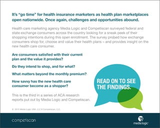 It’s “go time” for health insurance marketers as health plan marketplaces
open nationwide. Once again, challenges and oppo...