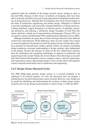 Design Research In Information Systems Alan Hevner Samir Chatterjee | PDF