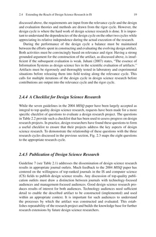 Design Research In Information Systems Alan Hevner Samir Chatterjee | PDF