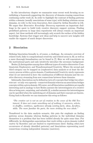 Bisociative Knowledge Discovery Michael R Berthold | PDF
