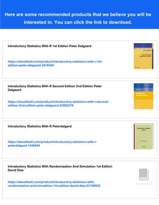 Introductory Statistics With R Peter Dalgaard | PDF