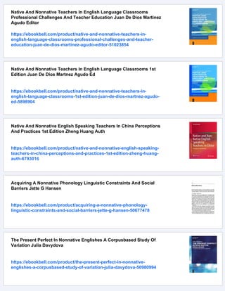 Nonnative Educators In English Language Teaching Braine George | PDF