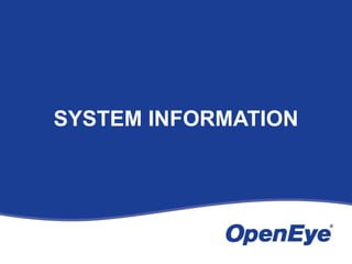 SYSTEM INFORMATION
 