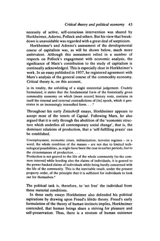 Introduction To Critical Theory Horkheimer To Habermas Held | PDF