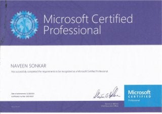 microsoft certified professional certification