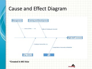 Cause and Effect Diagram
*Created in MS Visio
 
