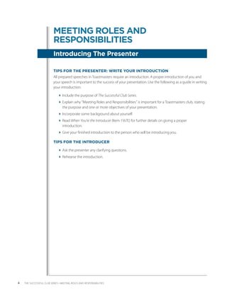 Meeting Roles & Responsibilities | PDF