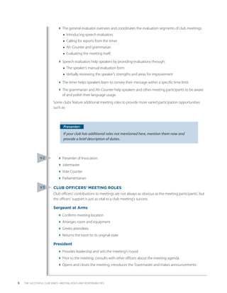 Meeting Roles & Responsibilities | PDF