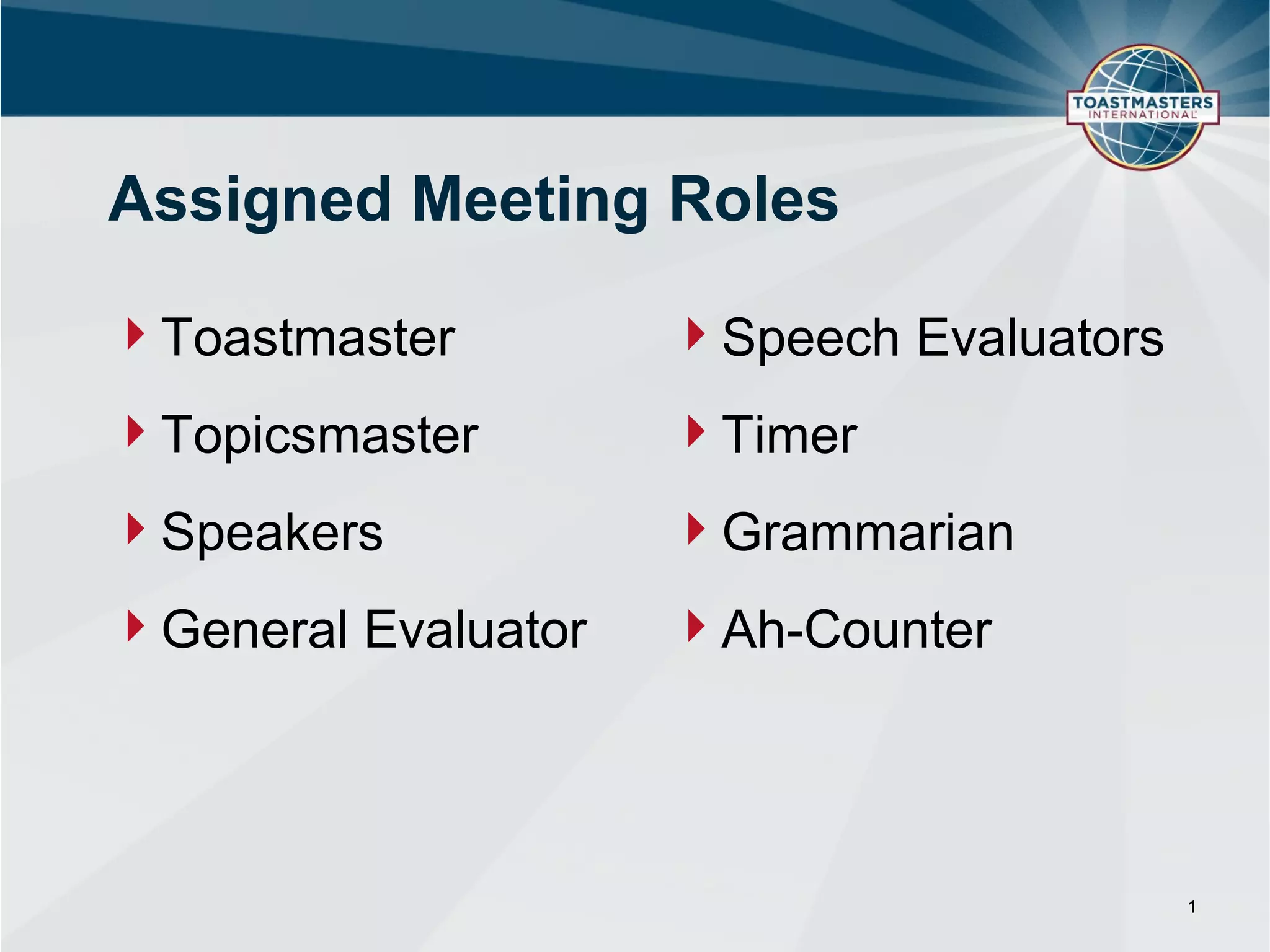 TMI - Meeting Roles and Responsibilities | PPS