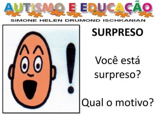 SURPRESO
Você está
surpreso?
Qual o motivo?
 