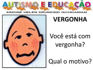 VERGONHA
Você está com
vergonha?
Qual o motivo?
 