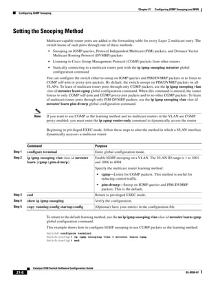 Cisco 2960 Switch Configuration