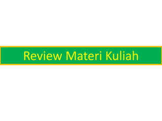 Review Materi Kuliah
 
