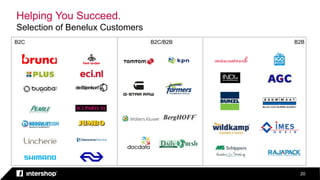 20
Helping You Succeed.
Selection of Benelux Customers
B2C B2BB2C/B2B
 