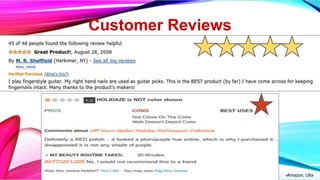 Customer Reviews
-Amazon, Ulta
 
