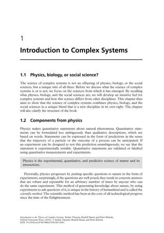 Introduction to the Theory of Complex Systems Stefan Thurner | PDF
