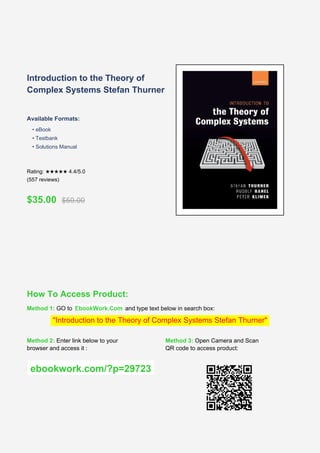 Comprehensive Introduction to the Theory of Complex Systems by Stefan ...