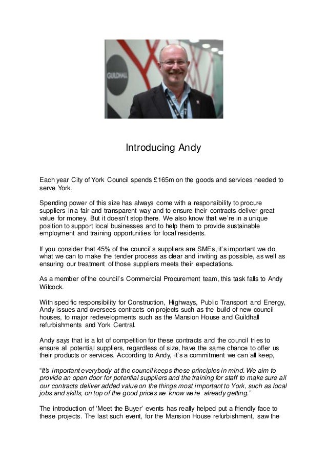 Introducing Andy Article