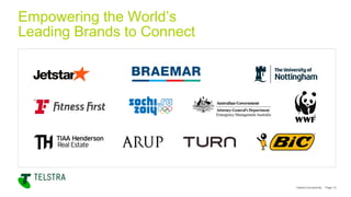 Telstra Connectivity Page 12
Empowering the World’s
Leading Brands to Connect
 