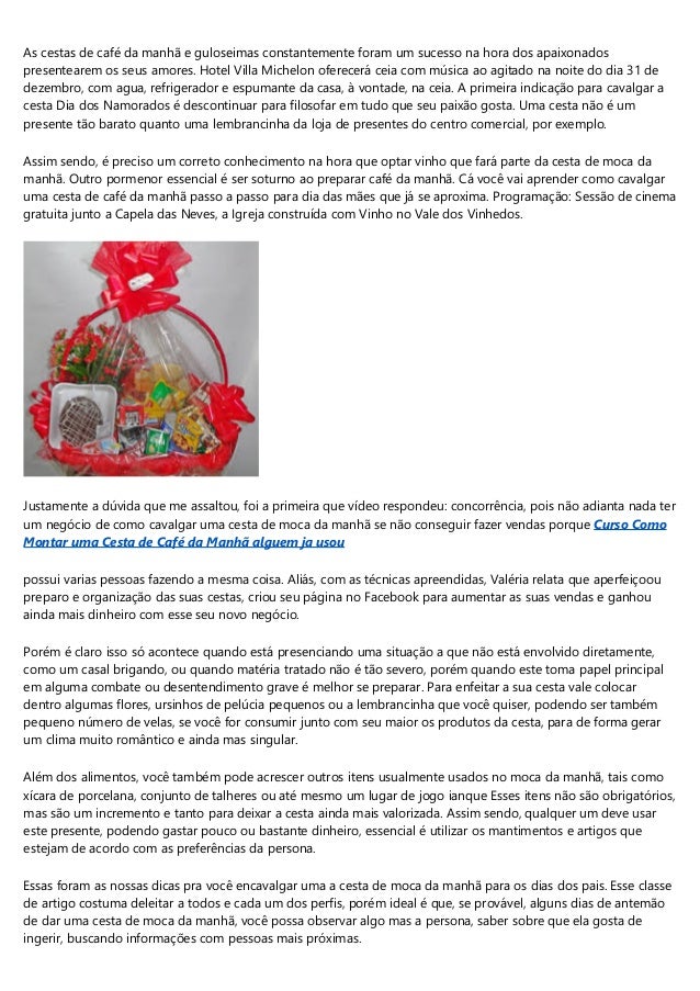 Aprenda A Fazer Uma Cesta De Cafe Da Manha Para Quem Voce Patroa