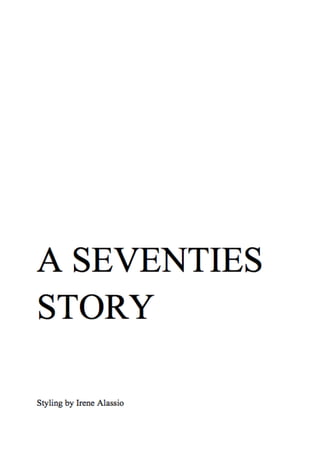 A SEVENTIES STORY cover