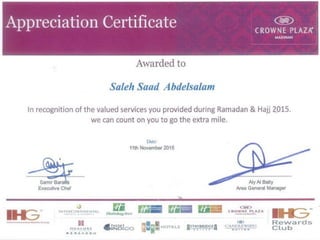 Haji &Ramadan Certificat