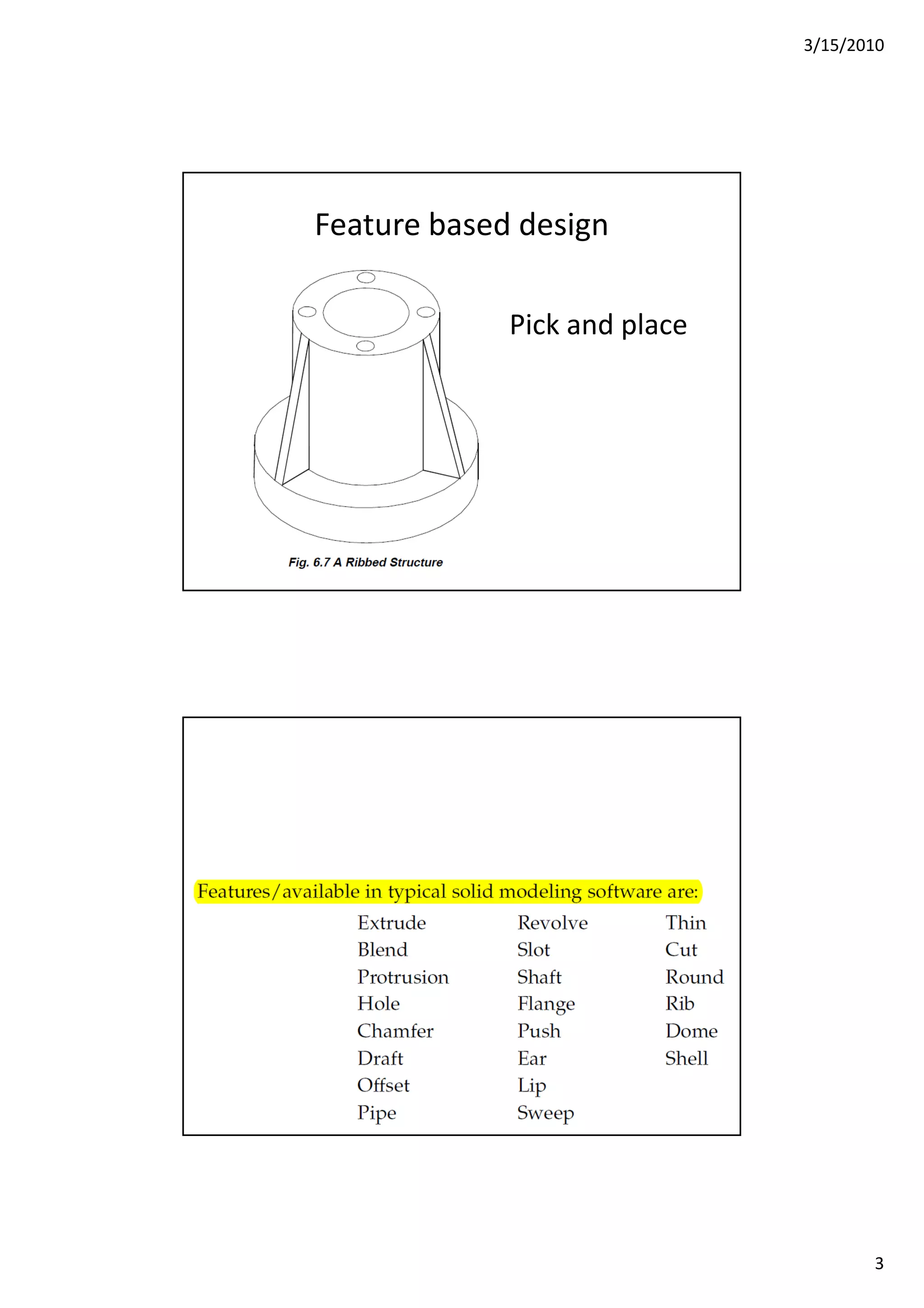 3/15/2010
3
Feature based design
Pick and place
 