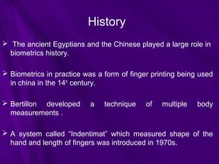 Biometrics Technology PPT | PPT