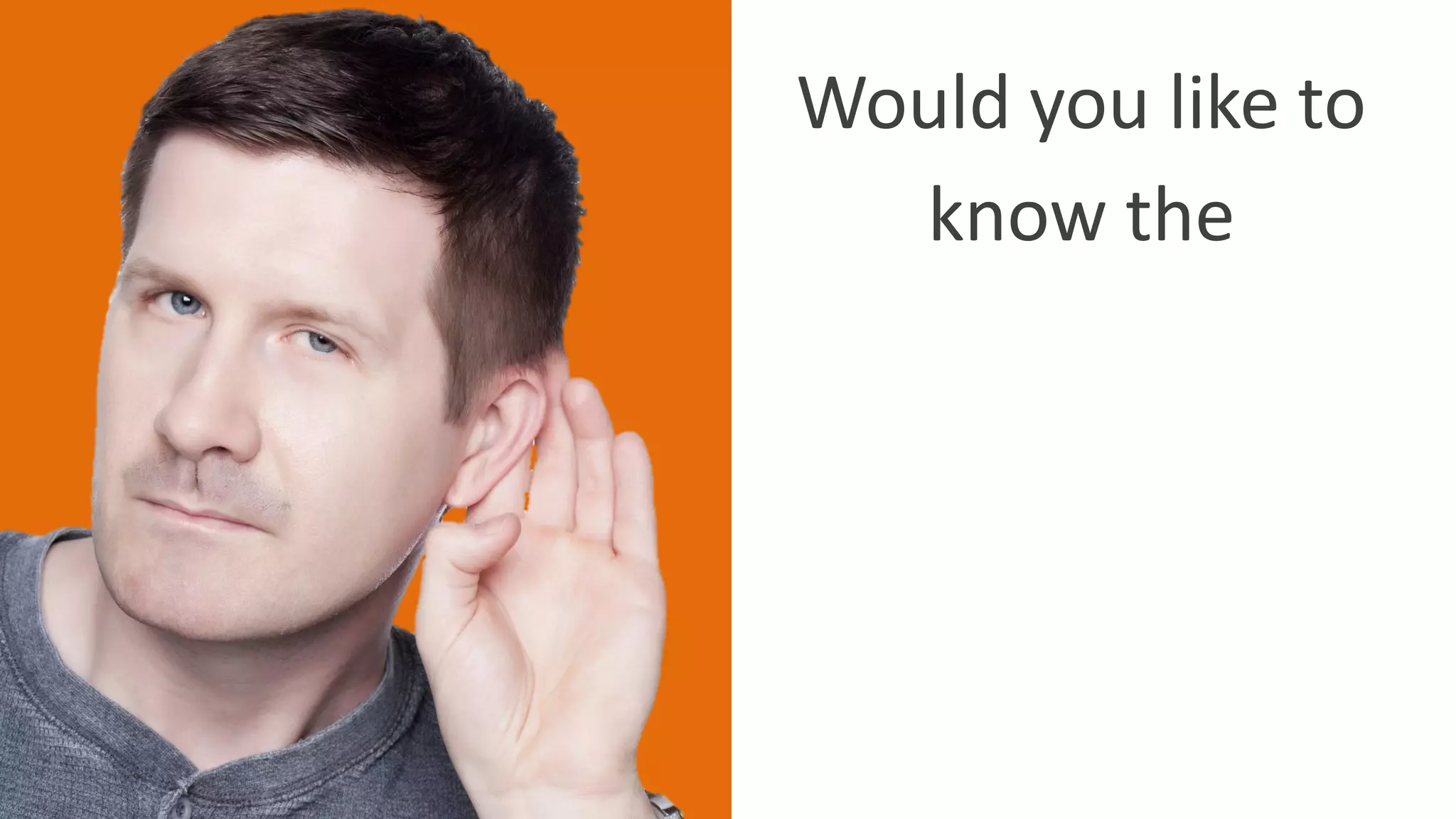 Would you like to
know the
SECRET TO
DRIVING
TRAFFIC?
 