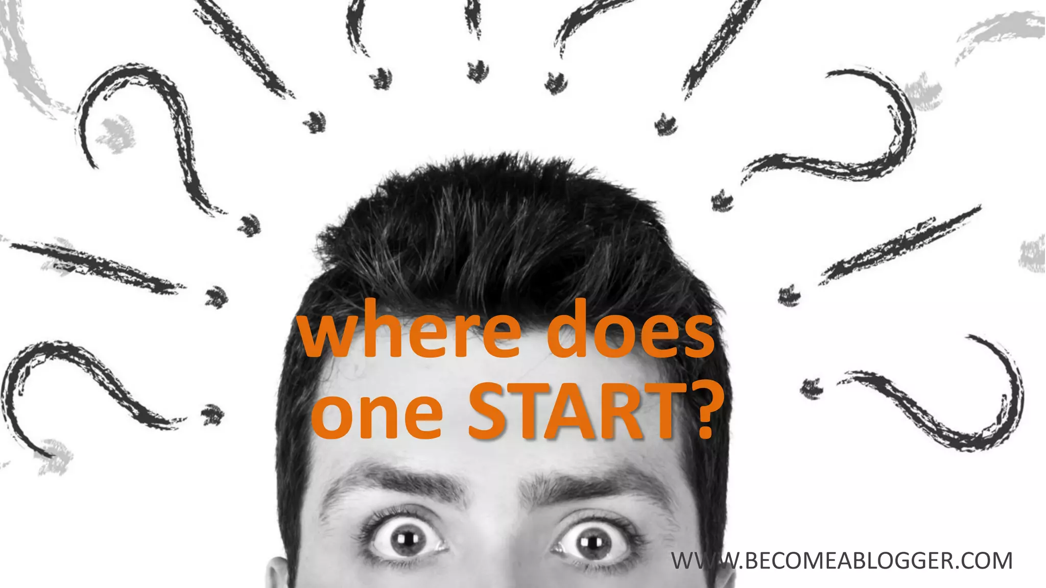 where does
WWW.BECOMEABLOGGER.COM
one START?
 