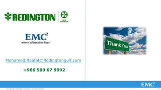 85© Copyright 2014 EMC Corporation. All rights reserved.© Copyright 2014 EMC Corporation. All rights reserved.© Copyright 2014 EMC Corporation. All rights reserved.
Mohamed.Raafat@Redingtongulf.com
+966 500 67 9992
 